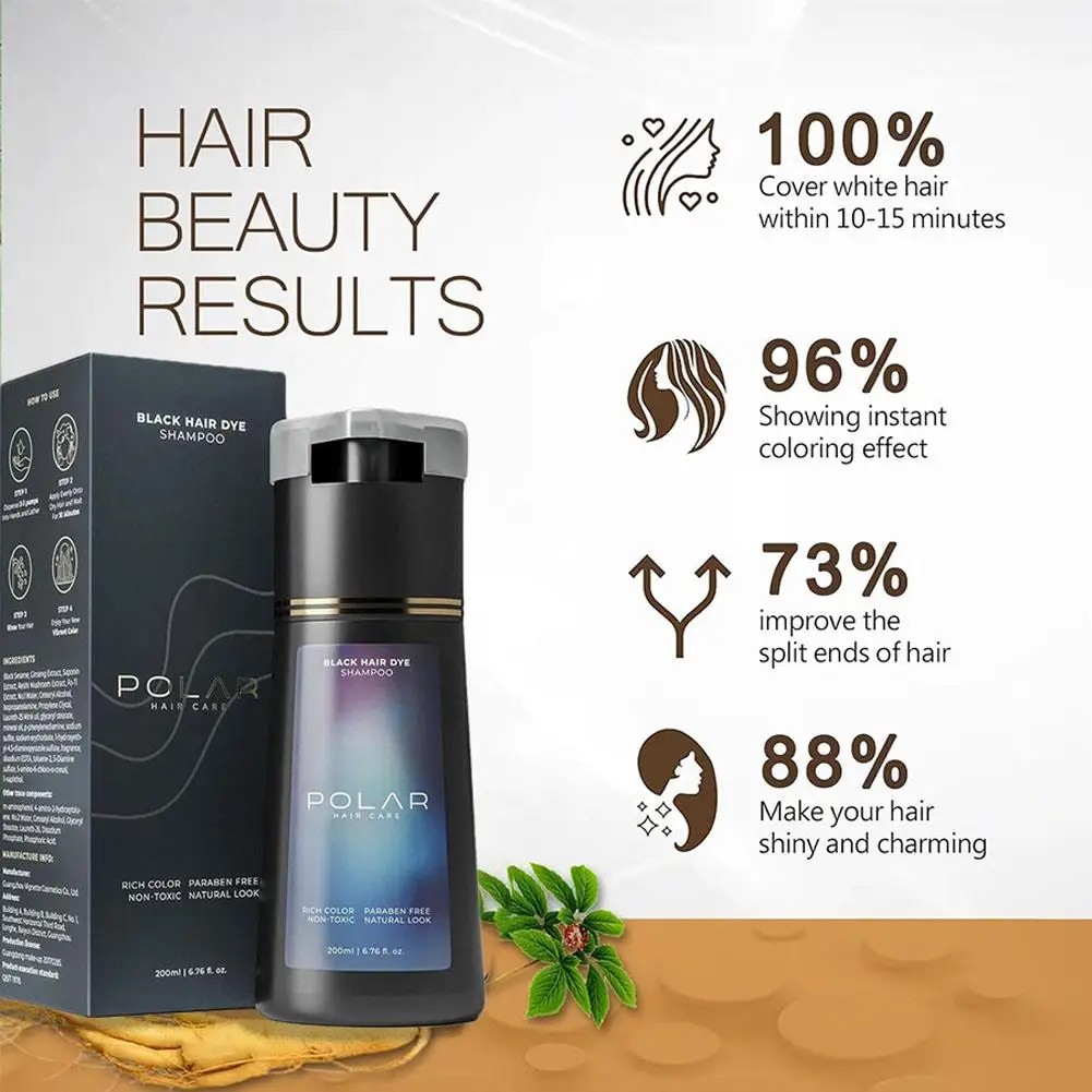 Hair Care Natural Ingredients - Szampon do farbowania włosów, 200 ml,