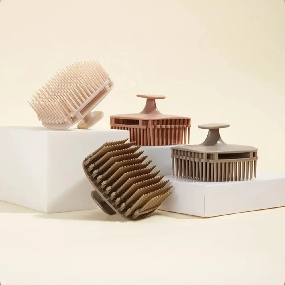 Hair Care Dandruff - Miękka silikonowa szczotka do masażu skóry